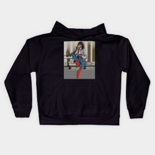 Winter Coffee Shop Kids Hoodie